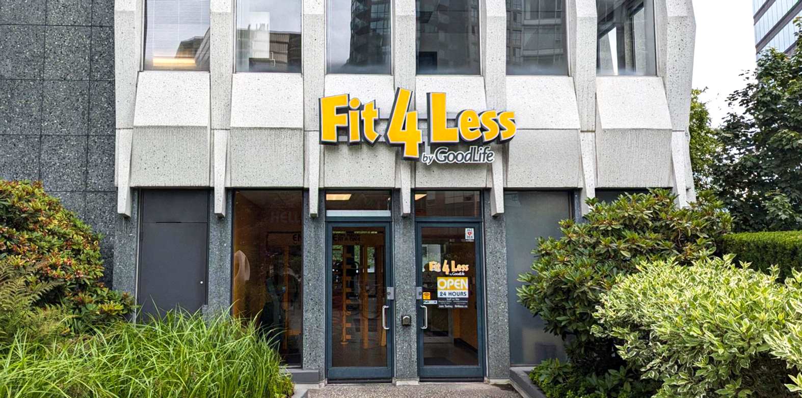 Exterior of a 24/7 Fit4Less Gym