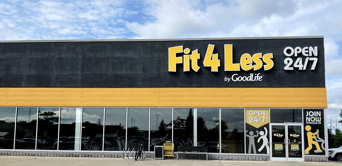 Exterior of a 24/7 Fit4Less Gym