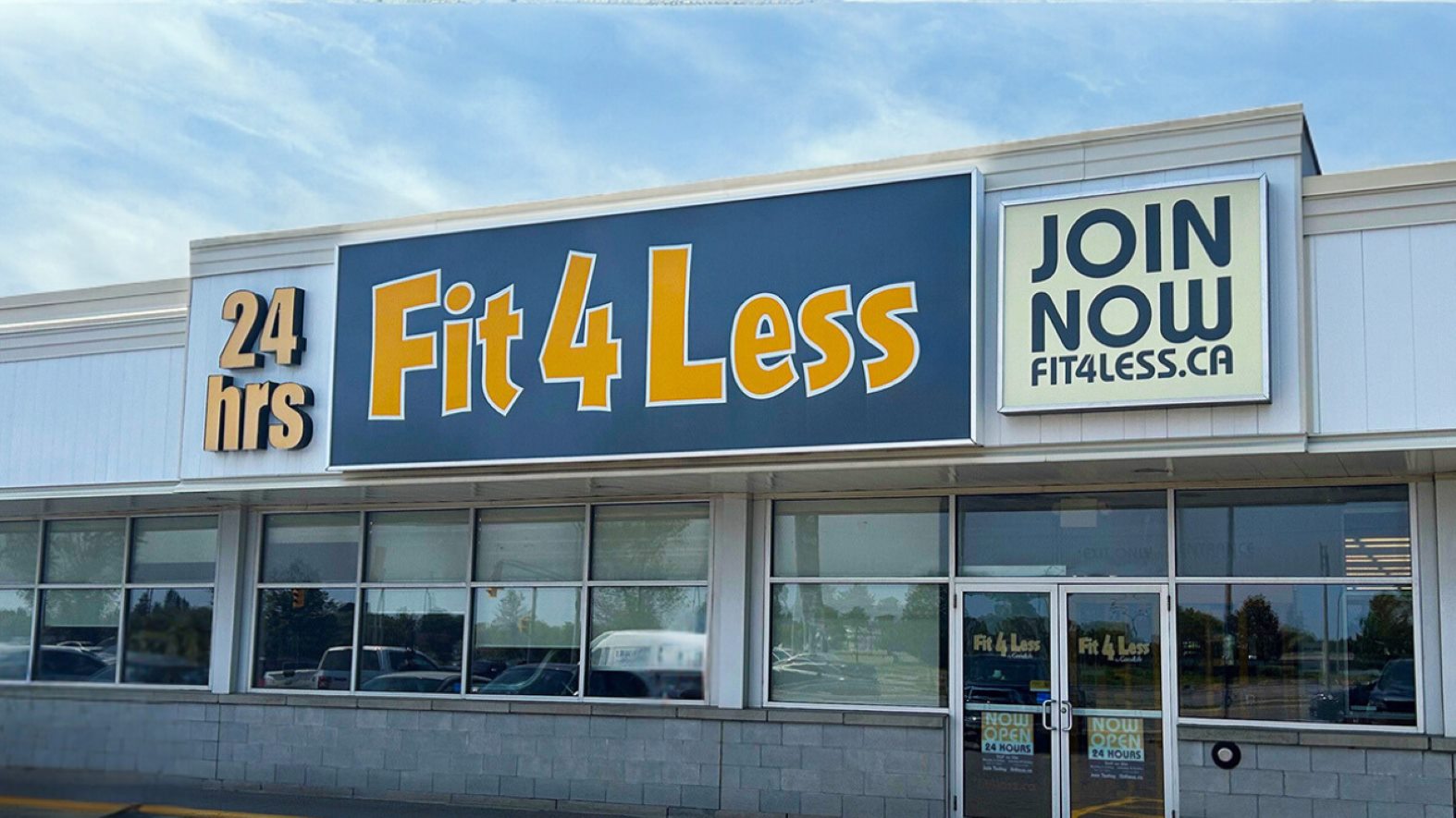 Exterior of a 24/7 Fit4Less Gym