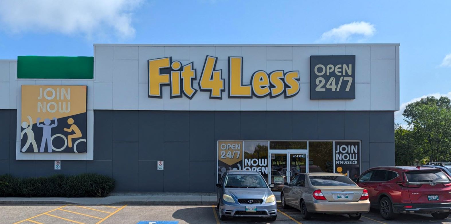 Exterior of a 24/7 Fit4Less Gym