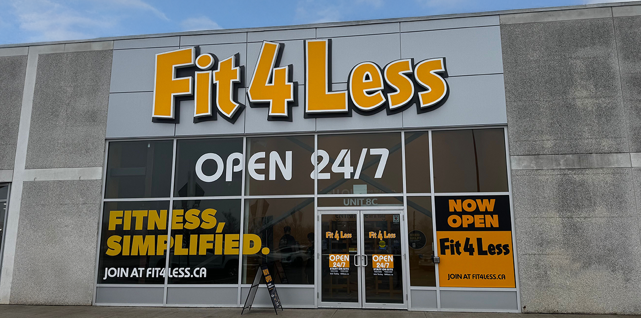 Exterior of a 24/7 Fit4Less Gym