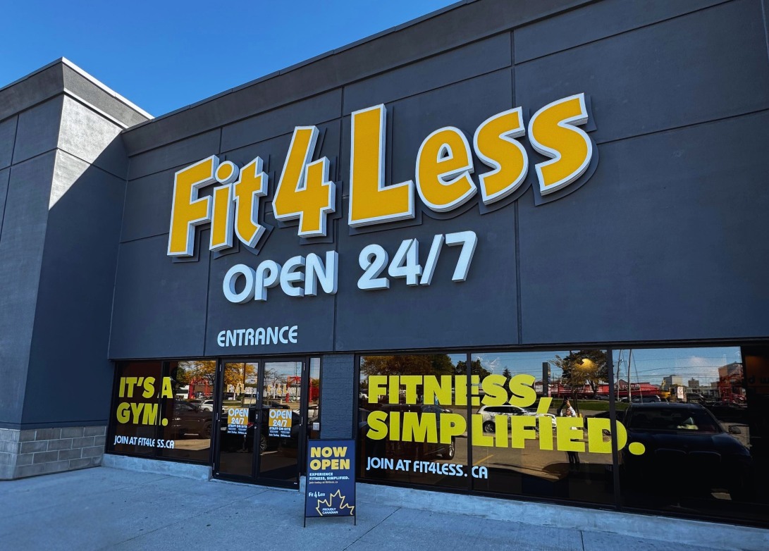 Exterior of a 24/7 Fit4Less Gym
