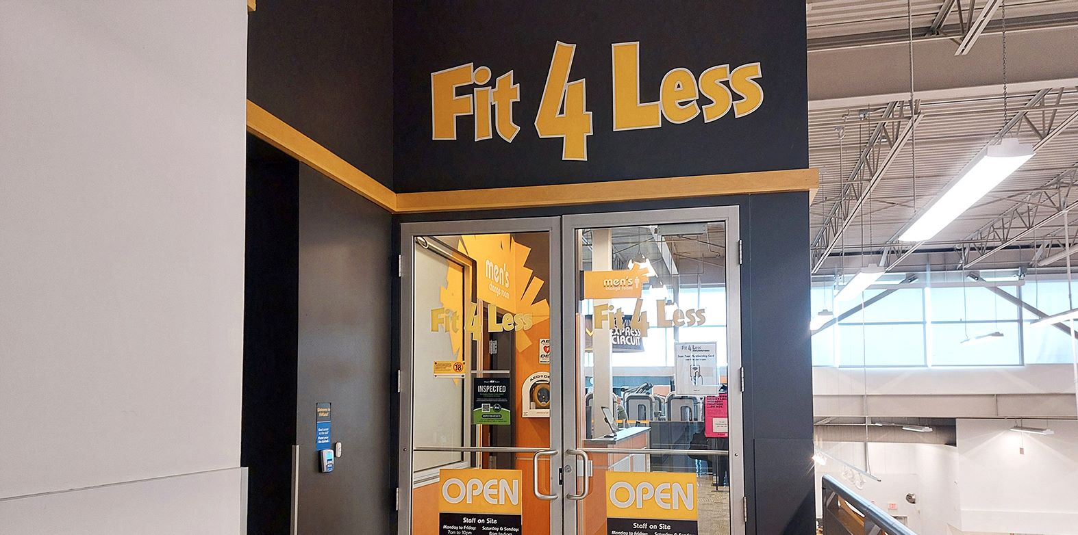 Exterior of a 24/7 Fit4Less Gym