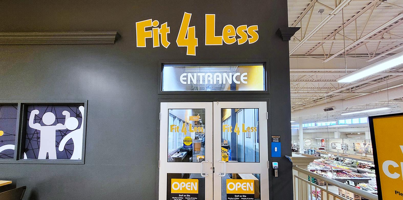 Exterior of a 24/7 Fit4Less Gym