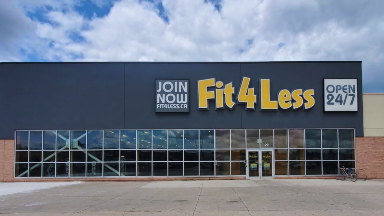 Exterior of a 24/7 Fit4Less Gym