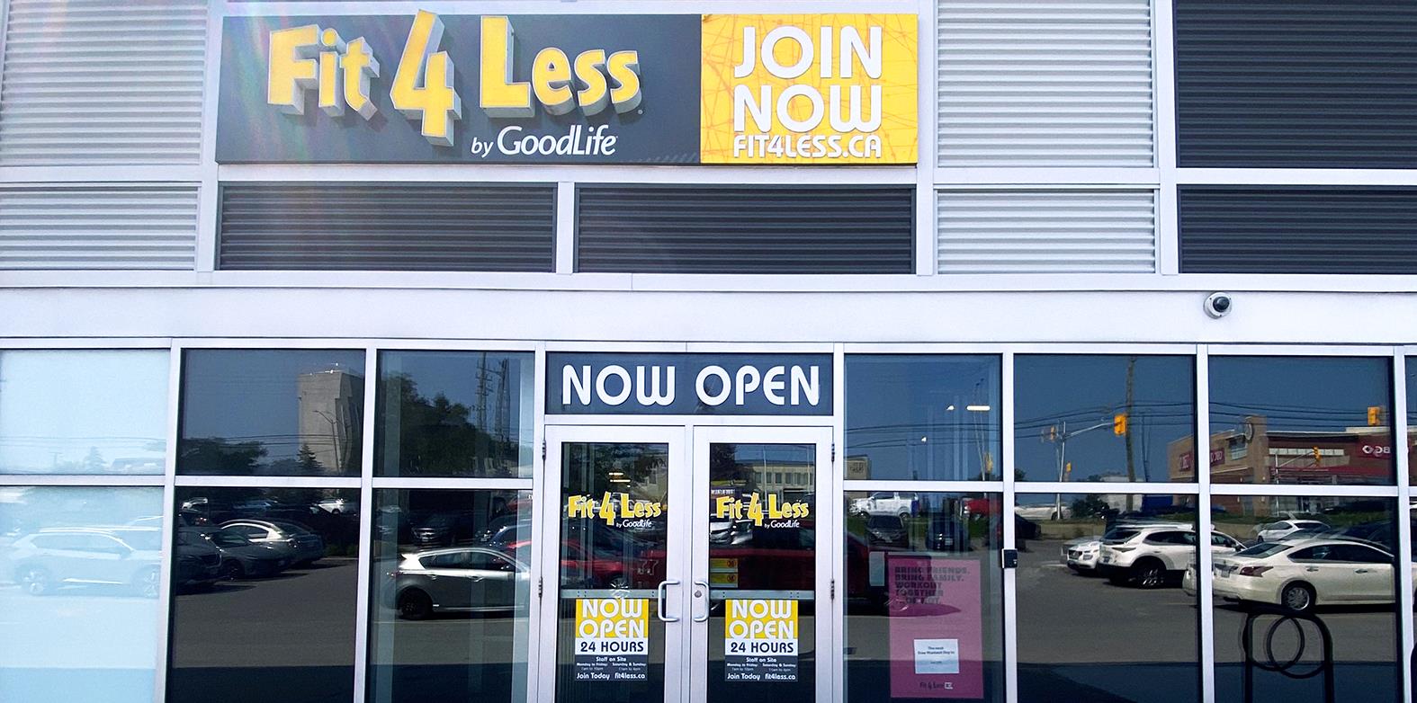 Exterior of a 24/7 Fit4Less Gym