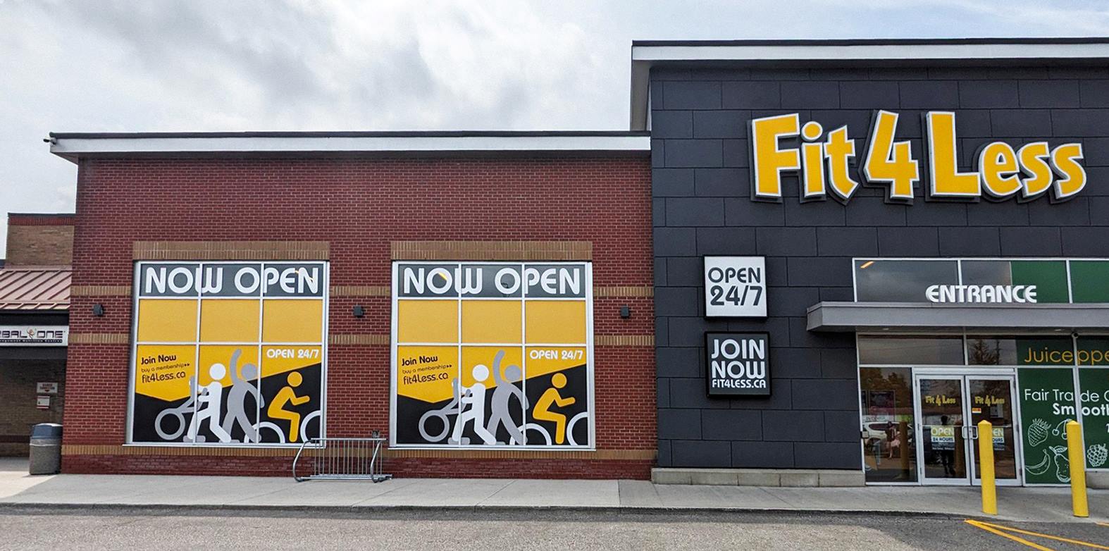 Exterior of a 24/7 Fit4Less Gym